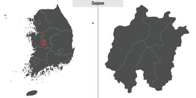 mapa estado de sur Corea vector