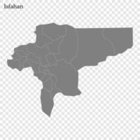 High Quality map  is province of Iran vector