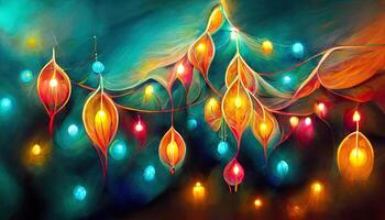 Wonderful Abstract christmas lights on background. photo