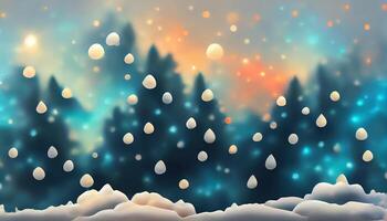 Awesome abstract winter background with snowflakes. photo