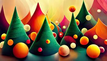 Amazing Colorful abstract christmas tree background wallpaper. photo