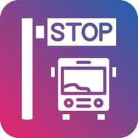 Bus Stop Icon Vector Design