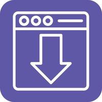 Webpage Download Icon Vector Design