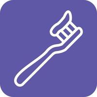 Tooth Paste on Brush Icon Vector Design