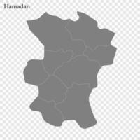 High Quality map  is province of Iran vector