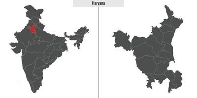 mapa estado de India vector