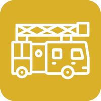 Ladder Truck Icon Vector Design