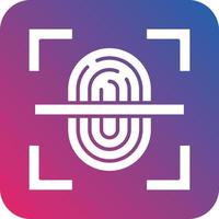 Fingerprint Scan Icon Vector Design