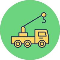 Lifting Crane Truck Vector Icon