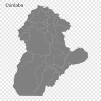 High Quality map is a state of Colombia vector