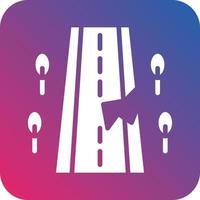 Road Crack Icon Vector Design