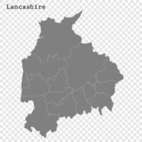 High Quality map is a county of England vector