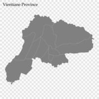 alto calidad mapa de provincia de Laos vector