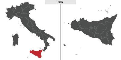 mapa provincia de Italia vector