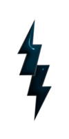 Bolt lighting 3d icon on transparent background. png