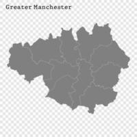 alto calidad mapa es un condado de Inglaterra vector