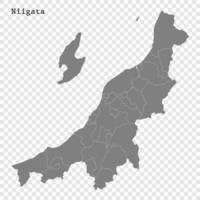 High Quality map prefecture of Japan vector