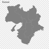 High Quality map region of Japan vector