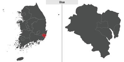 mapa estado de sur Corea vector