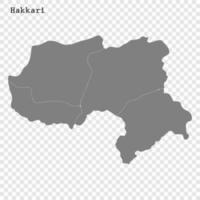 High Quality map is a province of Turkey vector