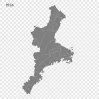 High Quality map prefecture of Japan vector