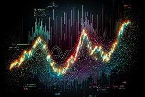 Abstract artificial intelligence business analysis chart, photo