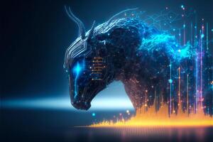 Abstract artificial intelligence business fight concept, photo