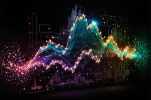 Abstract artificial intelligence business analysis chart, photo