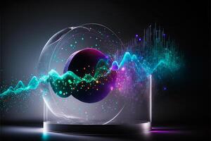Abstract artificial intelligence business analysis chart, photo