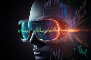 Abstract artificial intelligence business analysis chart, photo