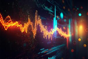 Abstract artificial intelligence business analysis chart, photo