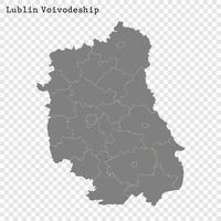 alto calidad mapa de voivodato de Polonia vector