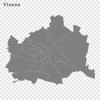 High Quality map is a state of Austria vector