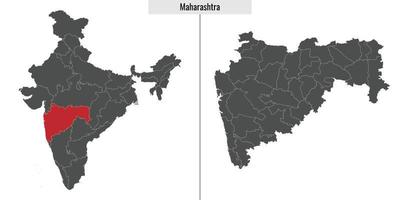 mapa estado de India vector