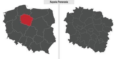 mapa provincia de Polonia vector