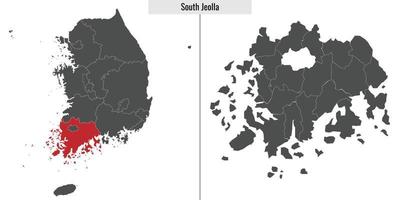 map state of South Korea vector