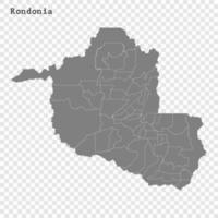 High Quality mapstate of Brazil vector