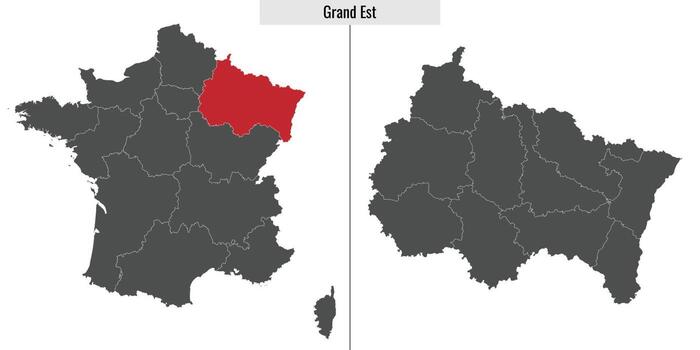 map region of France vector