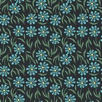 Seamless floral pattern. Doodle background with flowers. Spring pattern vector