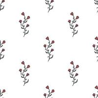 Seamless floral pattern. Doodle background with flowers. Spring pattern vector