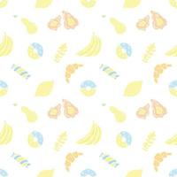 Seamless pattern with food icons. doodle food pattern. Food background vector