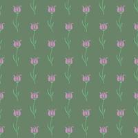 Seamless floral pattern. Doodle background with flowers. Spring pattern vector