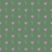 Seamless floral pattern. Doodle background with flowers. Spring pattern vector