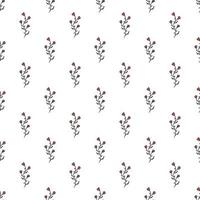 Seamless floral pattern. Doodle background with flowers. Spring pattern vector