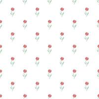 Seamless floral pattern. Doodle background with flowers. Spring pattern vector