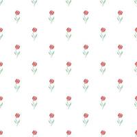 Seamless floral pattern. Doodle background with flowers. Spring pattern vector