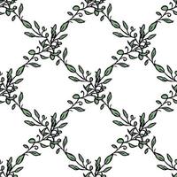 Seamless floral pattern. Doodle background with flowers. Spring pattern vector