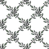 Seamless floral pattern. Doodle background with flowers. Spring pattern vector