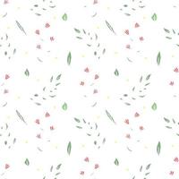 Seamless floral pattern. Doodle background with flowers. Spring pattern vector