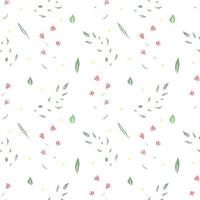 Seamless floral pattern. Doodle background with flowers. Spring pattern vector